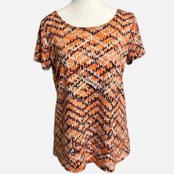 Notations Tops - Notations Short Sleeve Colorful Top Size Medium